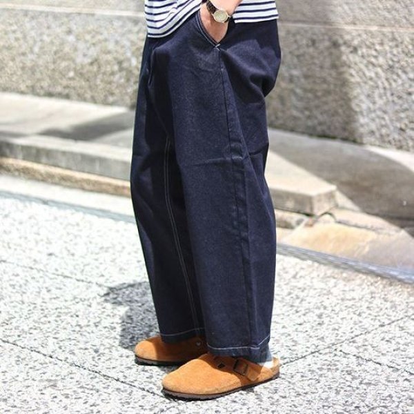 TEXTURE WE MADE】WIDE TROUSERS（インディゴ）