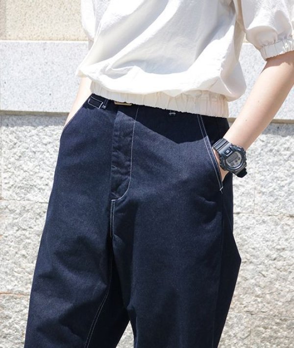 SETTO】JEANS WIDE TROUSERS (indigo)