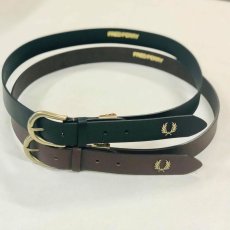 画像1: 【FRED PERRY/フレッドペリー】 LEATHER ADJUSTABLE BELT 【2COLORS】 (1)