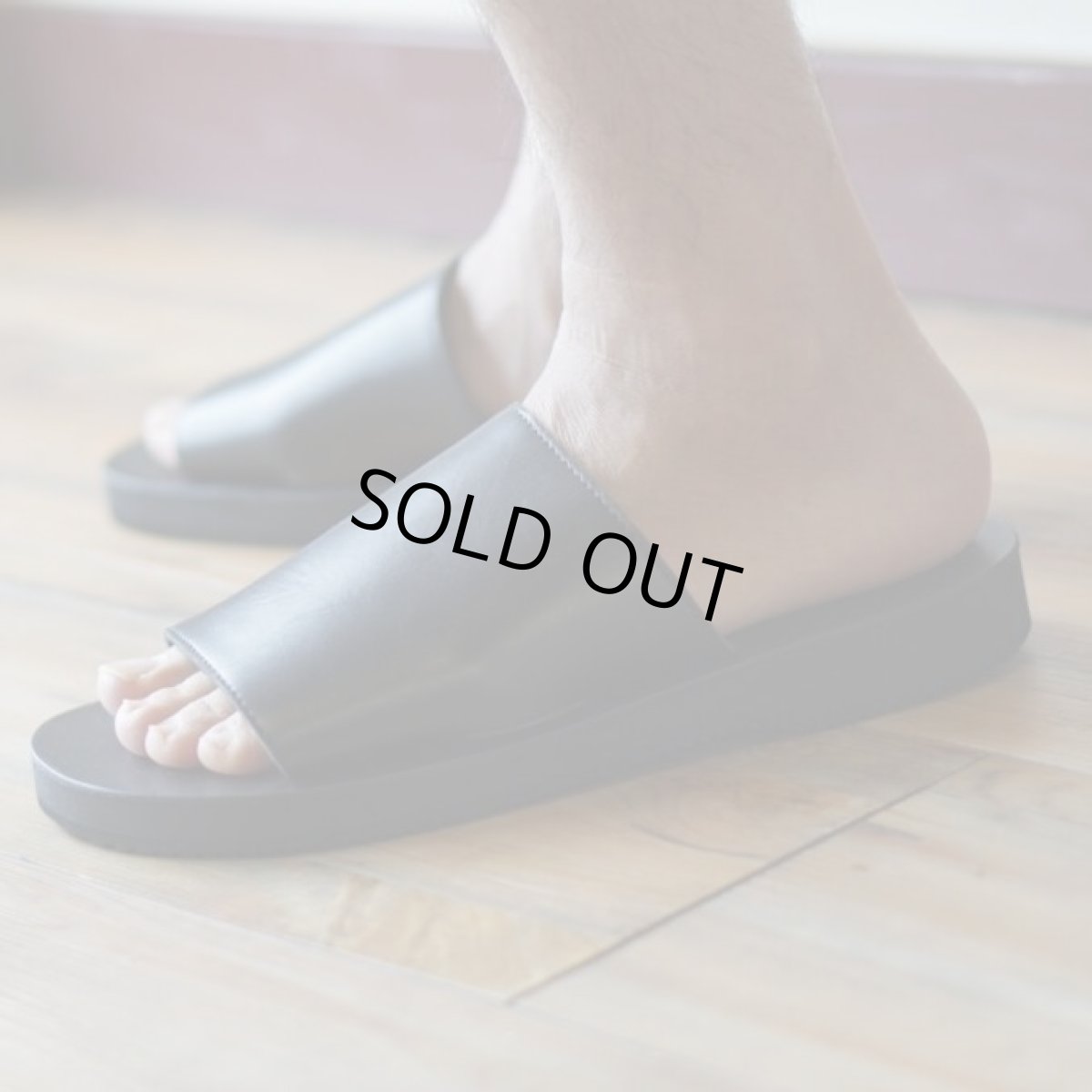 画像1: 【PADRONE/パドローネ】ミュールサンダル MULES SANDALS ”BLASCO” （ブラック） (1)
