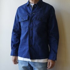 画像2: 【FOB FACTORY】インディゴブルー ファティーグ シャツジャケット 日本製  (2)