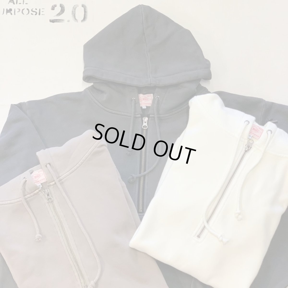 画像1: 【BIG MIKE/ビッグマイク】PIGMENT W POCKET HALFZIP HOODIE (3colors) (1)