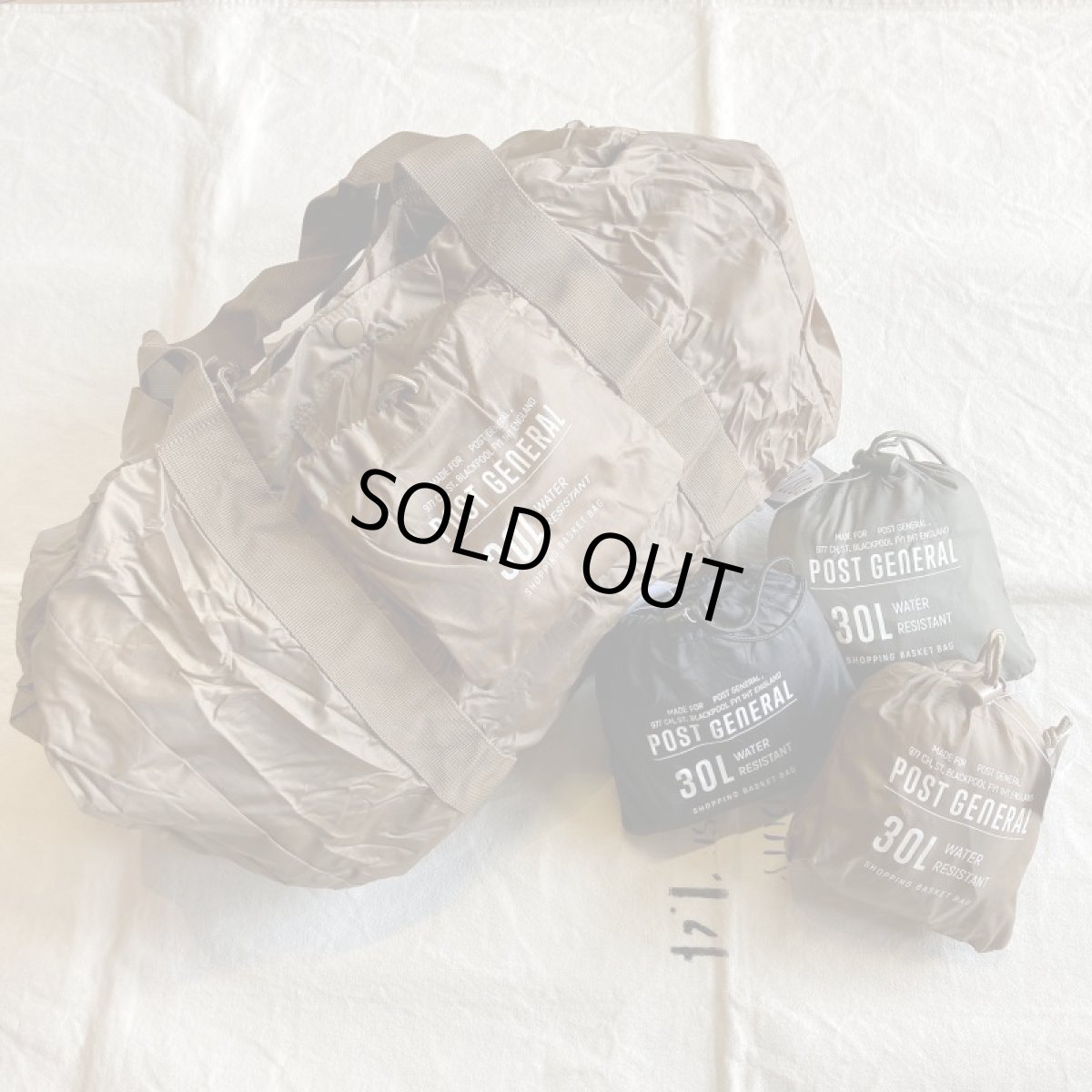 画像1: 【POST GENERAL】PACKABLE SHOPPING BASKET BAG （3color） (1)