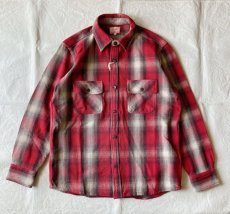 画像2: 【BIGMIKE/ビッグマイク】HEAVY FLANNEL WORK SHIRTS（RED） (2)