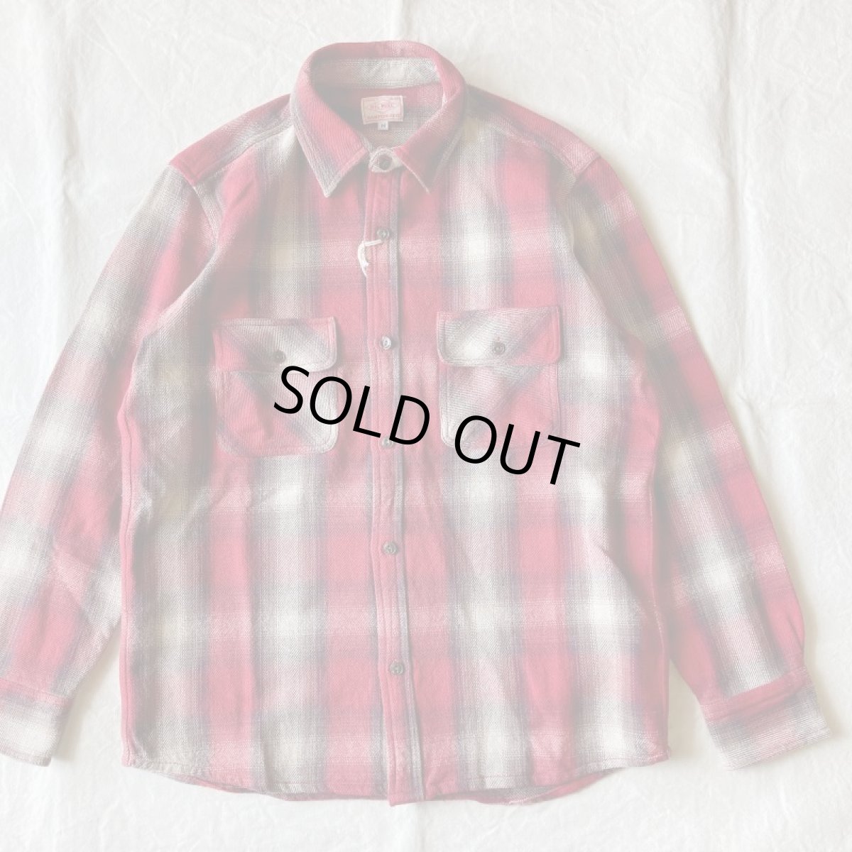 画像1: 【BIGMIKE/ビッグマイク】HEAVY FLANNEL WORK SHIRTS（RED） (1)