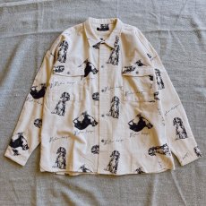 画像1: 【modemdesign/モデムデザイン】オールプリントパジャマシャツ (IVORY) (1)