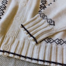 画像5: 【TOWN CRAFT】CROSS JACQUARD CARDIGAN (WHITE) (5)