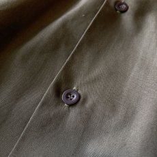 画像8: 【ARMY TWILL】Cotton/Polyester Plain Big Shirt (KHAKI) (8)
