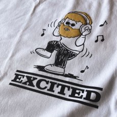 画像2: 【MOJASH】「EXCITED」発泡プリント 半袖Tシャツ（WHITE） (2)