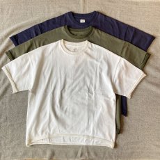 画像1: 【Revo.】 20/20天竺ボーダー取りカットオフリブ半袖Tシャツ(3color) (1)