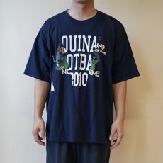 画像1: 【REMAKE】 VARTICAL LINE SWITCHING VINTAGE TEE【NAVY】 (1)