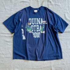 画像2: 【REMAKE】 VARTICAL LINE SWITCHING VINTAGE TEE【NAVY】 (2)