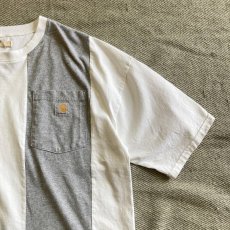 画像5: 【REMAKE】LINE SWITCHING SS TEE (White/Gray) (5)