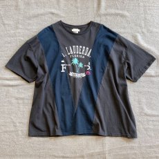 画像2: 【REMAKE】 VARTICAL LINE SWITCHING VINTAGE TEE【BLACK】 (2)