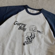 画像3: 【free rage】リサイクルコットン7分Tシャツ"curryboy"（2color） (3)