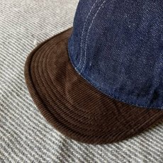 画像3: 【HIGHER/ハイヤー】12ozセルヴィッジデニム×コーデュロイブリム キャップ  (DENIM×BROWN) (3)