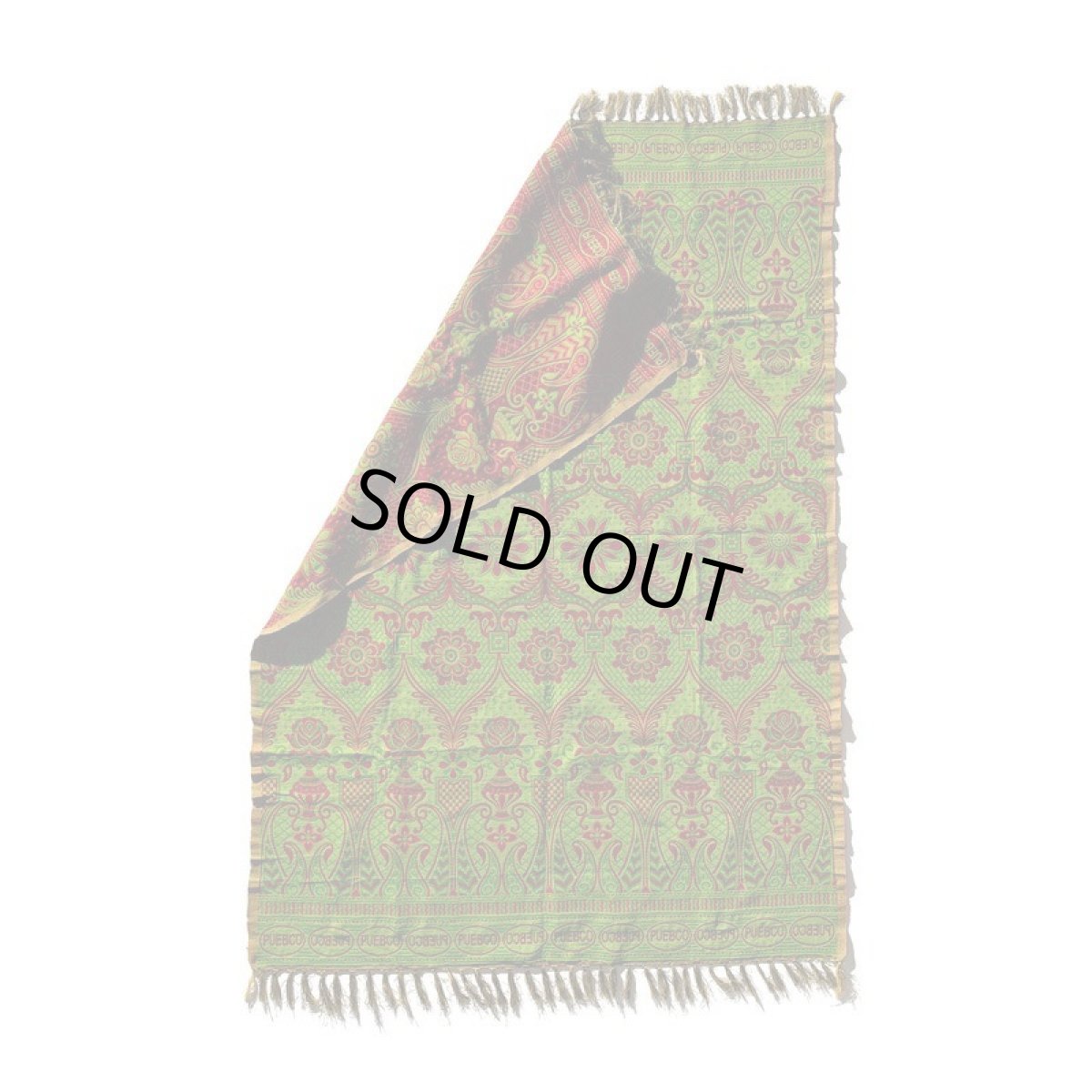 画像1: 【PUEBCO】REVERSIBLE JACQUARD RUG（GREEN）  (1)