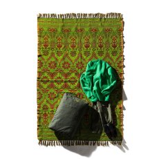 画像3: 【PUEBCO】REVERSIBLE JACQUARD RUG（GREEN）  (3)