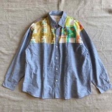 画像1: 【Remake】Chambray × Euro Calendar L/S Shirt  (1)