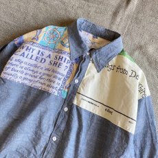 画像2: 【Remake】Chambray × Euro Calendar L/S Shirt  (2)