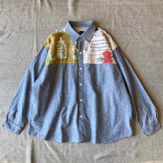 画像1: 【Remake】Chambray × Euro Calendar L/S Shirt  (1)