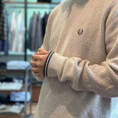 画像3: 【FRED PERRY/フレッドペリー】WAFFLE STITCH JUMPER（PORRIDGE MARL） (3)