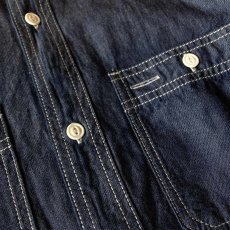 画像4: 【HOUSTON】USA COTTON CHAMBRAY WORK SHIRT / コットンシャンブレーワークシャツ (IN) (4)