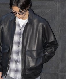 画像13: 【FIDELITY/フィデリティ】LAMB LEATHER A-2 JACKET (Black) (13)