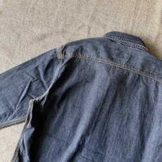 画像12: 【HOUSTON】USA COTTON VINTAGE DENIM WORK SHIRT / USAコットン ヴィンテージデニム ワークシャツ (2color) (12)