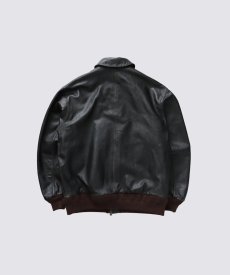 画像2: 【FIDELITY/フィデリティ】AGING GOAT LEATHER A-2 JACKET (Black) (2)