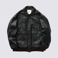 画像1: 【FIDELITY/フィデリティ】AGING GOAT LEATHER A-2 JACKET (Black) (1)