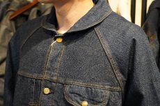 画像3: 【graphzero/グラフゼロ】Jean Jacket Raglan - Enbossed Denim -（リーフインディゴ） (3)