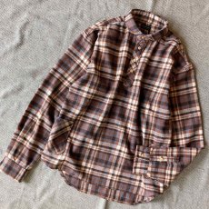 画像6: 【modemdesign/モデムデザイン】 flannel check gardening shirts (brown) (6)