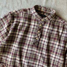 画像8: 【modemdesign/モデムデザイン】 flannel check gardening shirts (burgundy) (8)