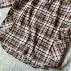 画像11: 【modemdesign/モデムデザイン】 flannel check gardening shirts (burgundy) (11)