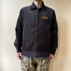 画像1: 【HOUSTON】CORDUROY EMBROIDERY JACKET TIGER / コーデュロイ エンブロイダリー虎柄 (charcoal)  (1)