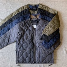 画像1: 【TAION/タイオン】MILITARY V NECK ZIP DOWN JACKET (4colors) (1)