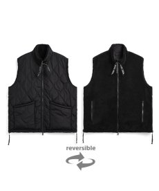 画像6: 【TAION/タイオン】MILITARY REVERSIBLE HINECK DOWNVEST (BLACK) (6)