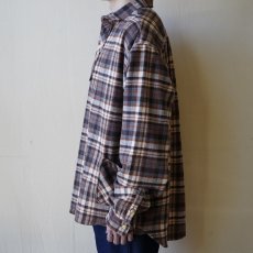 画像2: 【modemdesign/モデムデザイン】 flannel check gardening shirts (brown) (2)