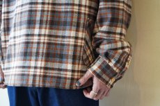 画像4: 【modemdesign/モデムデザイン】 flannel check gardening shirts (brown) (4)