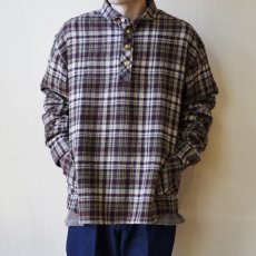 画像3: 【modemdesign/モデムデザイン】 flannel check gardening shirts (burgundy) (3)