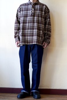 画像6: 【modemdesign/モデムデザイン】 flannel check gardening shirts (burgundy) (6)