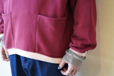 画像4: 【modemdesign/モデムデザイン】side pocket gusset sweat (wine) (4)