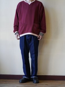 画像11: 【modemdesign/モデムデザイン】side pocket gusset sweat (wine) (11)