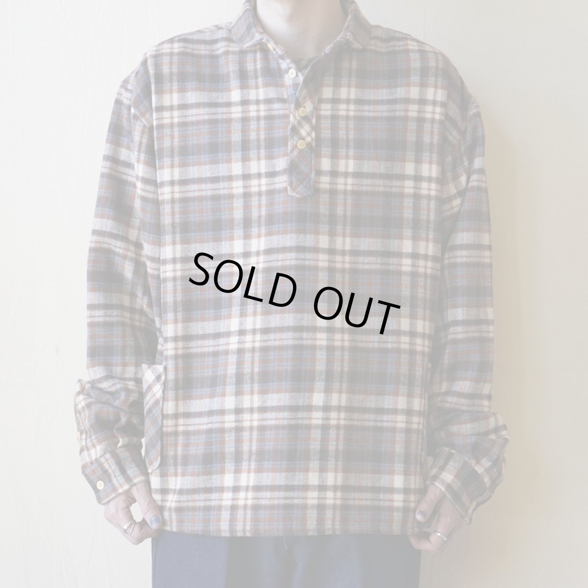 画像1: 【modemdesign/モデムデザイン】 flannel check gardening shirts (brown) (1)