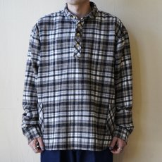 画像1: 【modemdesign/モデムデザイン】 flannel check gardening shirts (grey) (1)