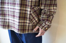 画像5: 【modemdesign/モデムデザイン】 flannel check gardening shirts (burgundy) (5)