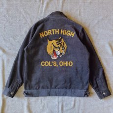 画像11: 【HOUSTON】CORDUROY EMBROIDERY JACKET TIGER / コーデュロイ エンブロイダリー虎柄 (charcoal)  (11)