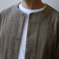 画像6: 【modemdesign/モデムデザイン】corduroy collarless shirts jacket (2color) (6)