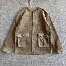 画像2: 【modemdesign/モデムデザイン】corduroy collarless shirts jacket (2color) (2)